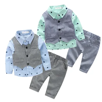 New style newborn baby gentlemen boy 3pcs/set clothing set shirt+vest+casual pants quality baby clothes
New style newborn baby gentlemen boy 3pcs/set clothing set shirt+vest+casual pants quality baby clothes