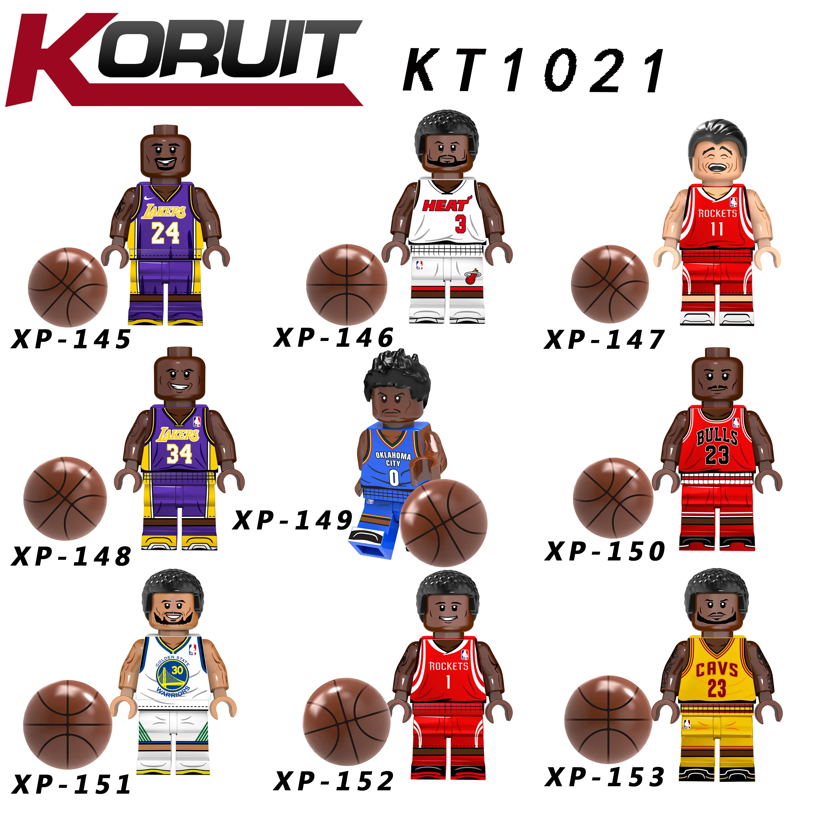 Basketball Super Stars Curry James Kobe Wade O'Neal Westbrook Jordan Legoed Building Block Bricks Minifigured Toys
Basketball Super Stars Curry James Kobe Wade O'Neal Westbrook Jordan Legoed Building Block Bricks Minifigured Toys