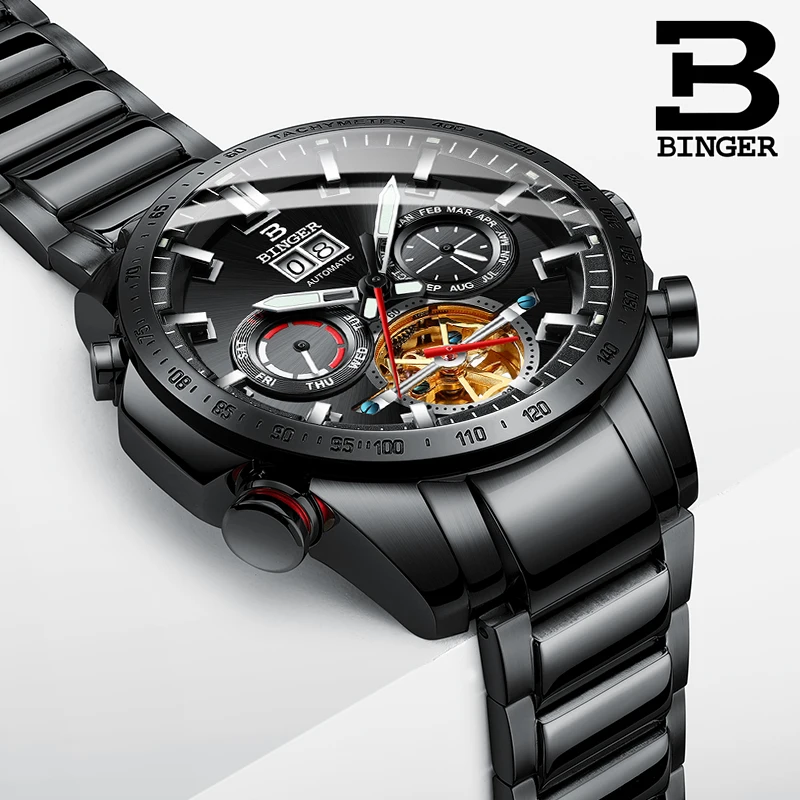 2019 BINGER Men Sport Automatic Mechanical Fashion Top Brand Sport Watches Tourbillon Stainless Steel Watch Relogio Masculino
2019 BINGER Men Sport Automatic Mechanical Fashion Top Brand Sport Watches Tourbillon Stainless Steel Watch Relogio Masculino