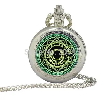 Wholesale 12pcs/lot 35mm Victorian steel green Magic circle Charm Pocket Watches Necklaces steampunk pendant men womens wedding
Wholesale 12pcs/lot 35mm Victorian steel green Magic circle Charm Pocket Watches Necklaces steampunk pendant men womens wedding