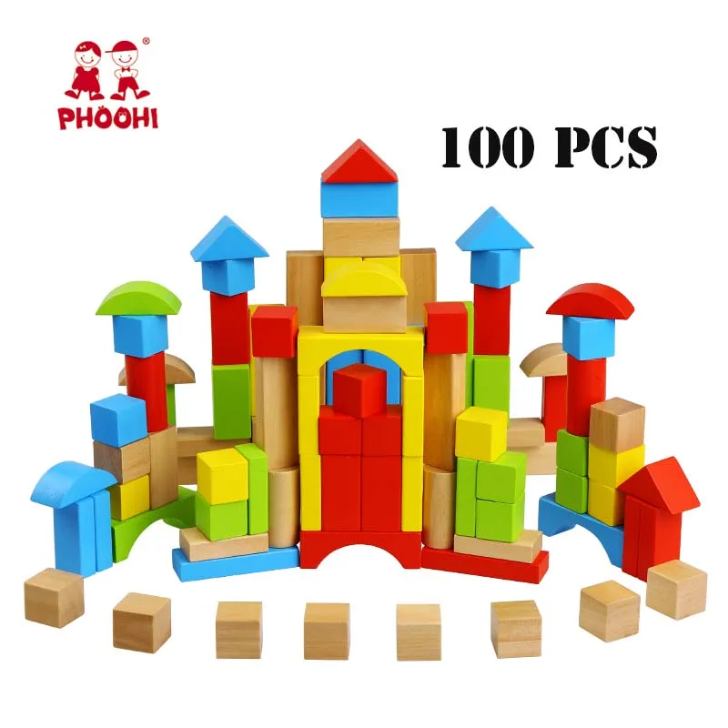 Wooden Building Block 100 PCS Toddler Preschool Educational Montessori Shape Toy For Kids PHOOHI
Wooden Building Block 100 PCS Toddler Preschool Educational Montessori Shape Toy For Kids PHOOHI