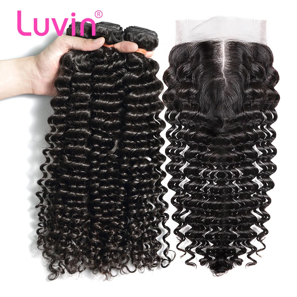 Luvin Peruvian Deep Wave Human Hair 3 Bundles With Lace Closure Middle Part Baby Hair 100% Remy Hair Shipping Free
Luvin Peruvian Deep Wave Human Hair 3 Bundles With Lace Closure Middle Part Baby Hair 100% Remy Hair Shipping Free