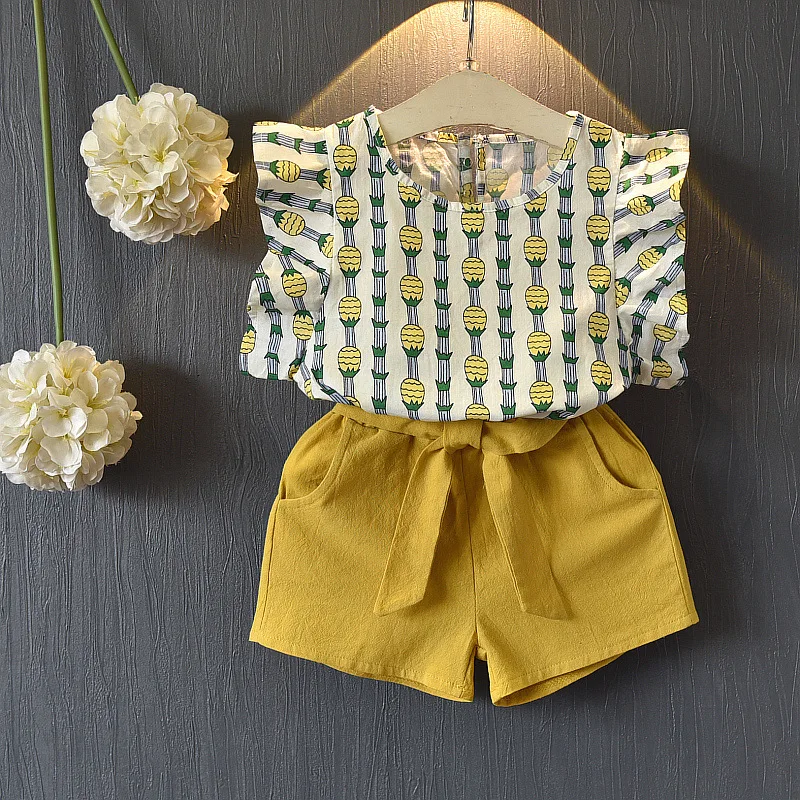 Dulce Amor Girls Clothes Set Summer Print Pineapple Kids Clothing Suit Fashion Sleeveless T-shirt+Shorts 2Pc Girls Outfits
Dulce Amor Girls Clothes Set Summer Print Pineapple Kids Clothing Suit Fashion Sleeveless T-shirt+Shorts 2Pc Girls Outfits