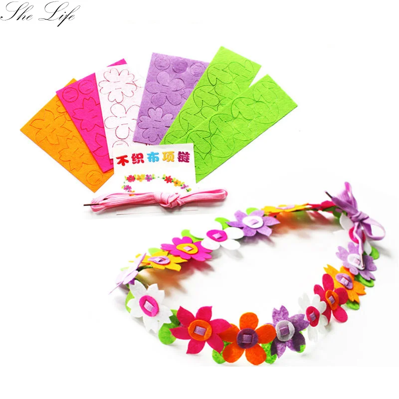 Nonwoven Necklace Flower Felt DIY Package Handmade Material Toy Children Early Education Gift Craft Decoration
Nonwoven Necklace Flower Felt DIY Package Handmade Material Toy Children Early Education Gift Craft Decoration