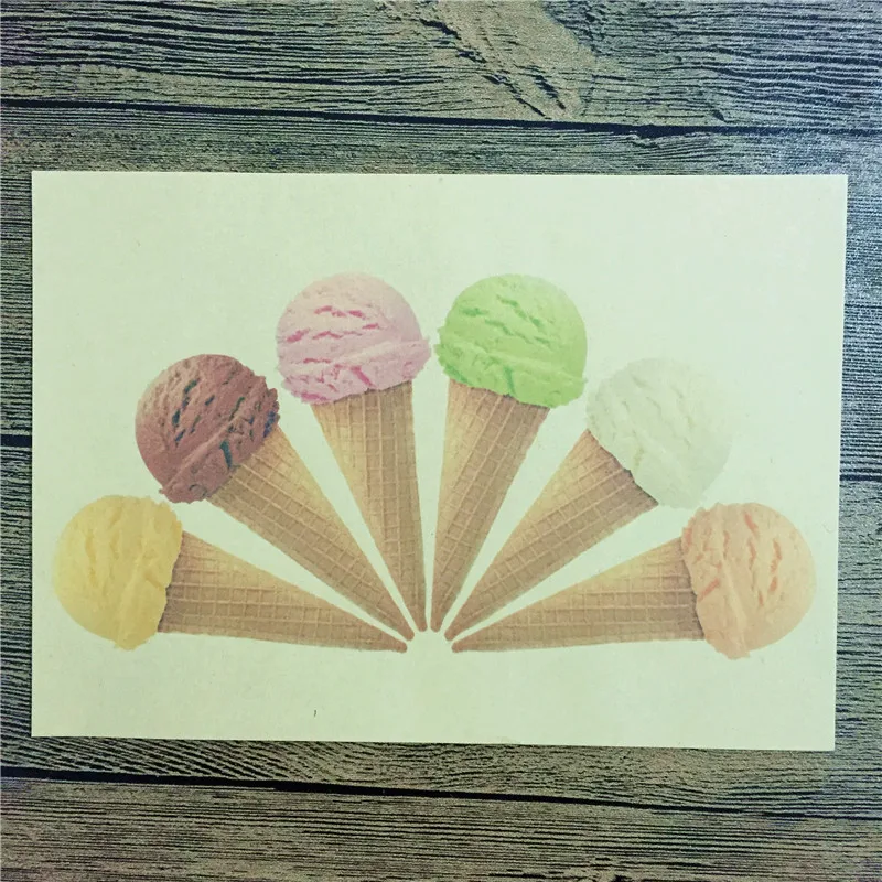 Top fashion CAS-183 kraft paper "Colorful ice cream" for kichen wall sticker vintage poster bar cafe living room 42x30 cm
Top fashion CAS-183 kraft paper "Colorful ice cream" for kichen wall sticker vintage poster bar cafe living room 42x30 cm