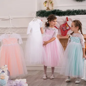 Cute Sheer Neck Pearls Beading Lace Flower Girl Dresses For Wedding Half Sleeve First Communion Gowns Special Occasion Dresses
Cute Sheer Neck Pearls Beading Lace Flower Girl Dresses For Wedding Half Sleeve First Communion Gowns Special Occasion Dresses