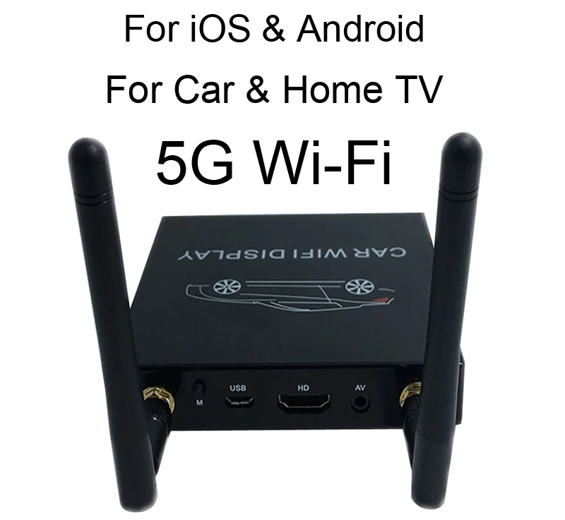 

5G Android IOS Car WiFi Display Dongle Mirror Box for HDMI AV Car home TV Video Adapter Miracast DLNA Airplay Screen Mirroring