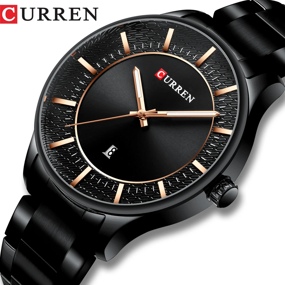 CURREN Top Brand Clock Men Watch Sport Quartz Watches Men Waterproof Steel Strap Wristwatch with Date Classic Black Male 8347
CURREN Top Brand Clock Men Watch Sport Quartz Watches Men Waterproof Steel Strap Wristwatch with Date Classic Black Male 8347