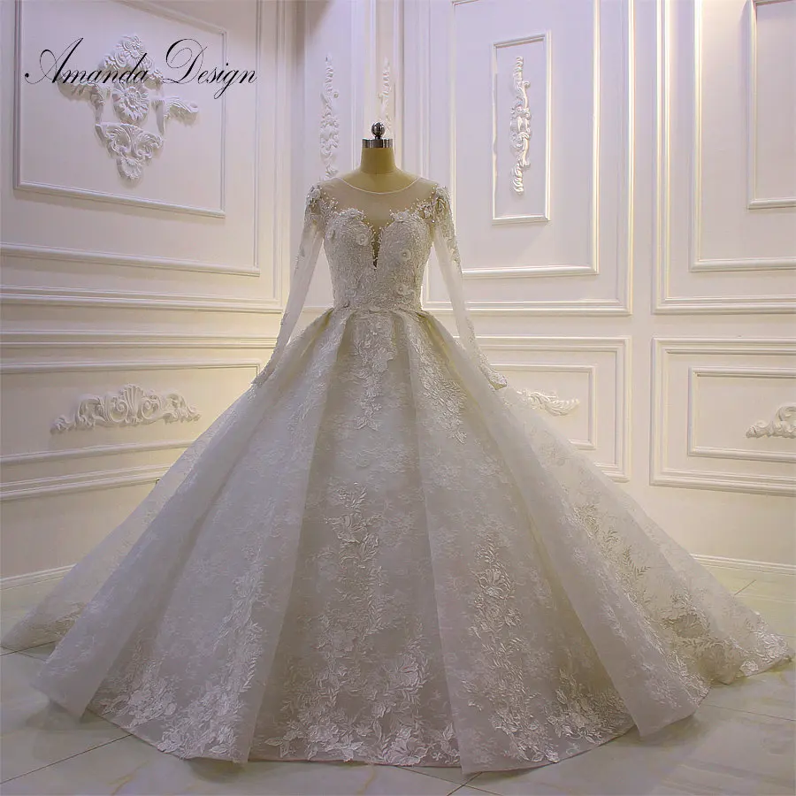 Amanda Design brautkleider hochzeitskleid Full Sleeve Lace Applique Pleated Wedding Dress
Amanda Design brautkleider hochzeitskleid Full Sleeve Lace Applique Pleated Wedding Dress