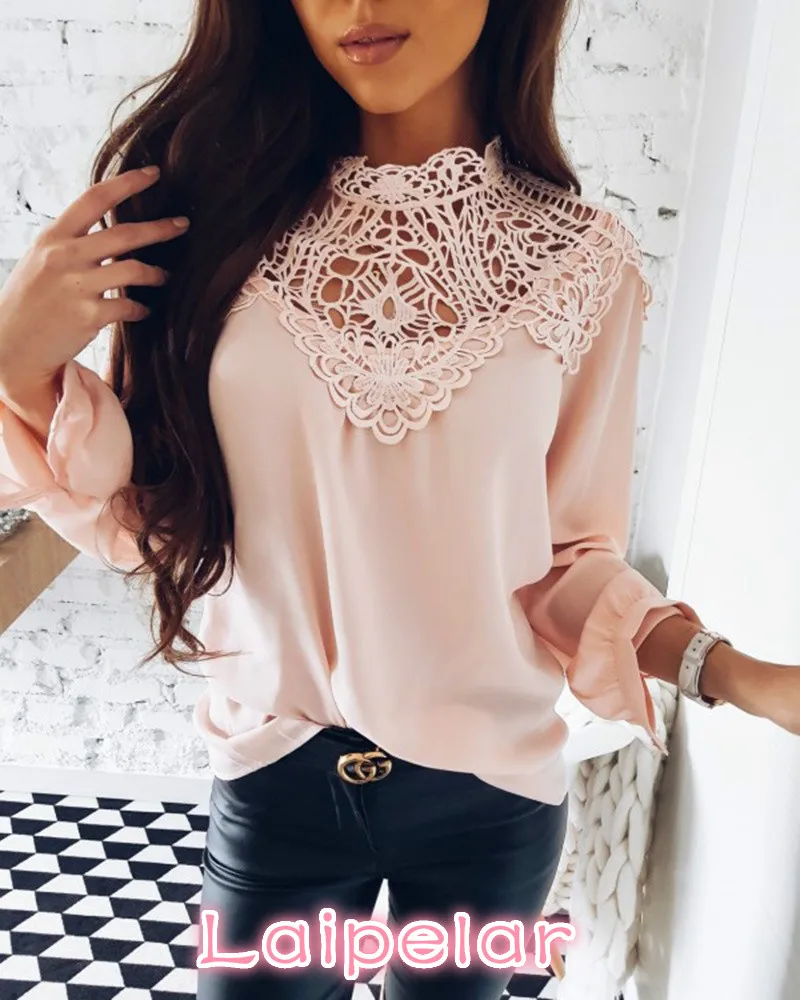 New Arrival 2018 Summer Womens Tops and Blouses Casual Lace Patchwork Tops Long Sleeve Chiffon Shirts plus size
New Arrival 2018 Summer Womens Tops and Blouses Casual Lace Patchwork Tops Long Sleeve Chiffon Shirts plus size