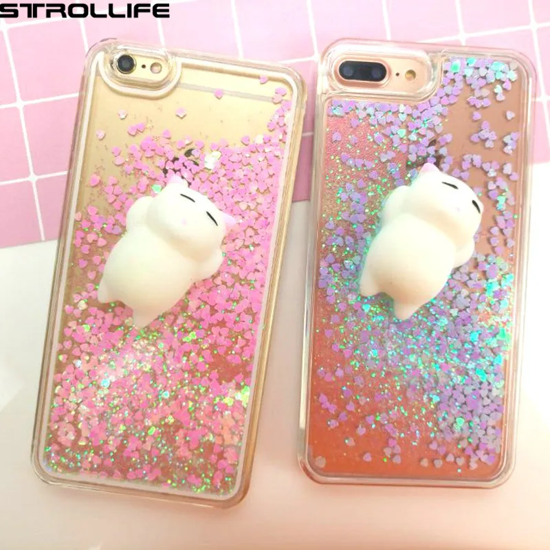 STROLLIFE Cute 3D Squishy Silicon Cat Toy Fidget Stress Reliever Phone Cases For iPhone 7Plus 5s 6s Dynamic Liquid Glitter Cover
STROLLIFE Cute 3D Squishy Silicon Cat Toy Fidget Stress Reliever Phone Cases For iPhone 7Plus 5s 6s Dynamic Liquid Glitter Cover