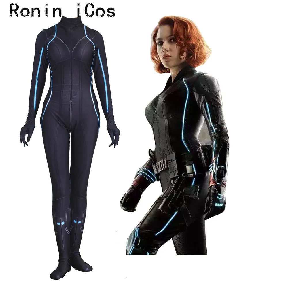 

Black Widow Natalia Alianovna Romanova Zentai Women 3D Bodysuit Suit Jumpsuits Halloween Cosplay Costume