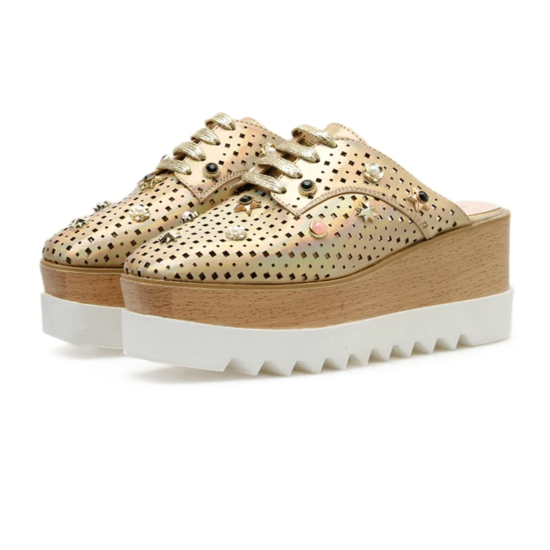 Silver High Heel Slippers Leisure Platform Wedges Shoes 7CM Woman's High Heels Ladies Lazy Platform Slippers Luxury Slippers
Silver High Heel Slippers Leisure Platform Wedges Shoes 7CM Woman's High Heels Ladies Lazy Platform Slippers Luxury Slippers