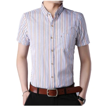 2018 Summer Men's Short-sleeved Striped Shirts S M L 2XL 3XL Fashion Business Casual Man Cotton Shirt Slender Cool Comfortable
2018 Summer Men's Short-sleeved Striped Shirts S M L 2XL 3XL Fashion Business Casual Man Cotton Shirt Slender Cool Comfortable