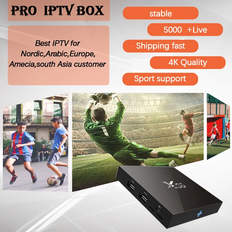 Pro IPTV Scandinavian IPTV+X96 Andorid TV Box Amlogic S905X Quad Core 2G/16G 4K 2.4G Wifi HDMI 2.0 Set Top Box Nordic Dutch IPTV
Pro IPTV Scandinavian IPTV+X96 Andorid TV Box Amlogic S905X Quad Core 2G/16G 4K 2.4G Wifi HDMI 2.0 Set Top Box Nordic Dutch IPTV