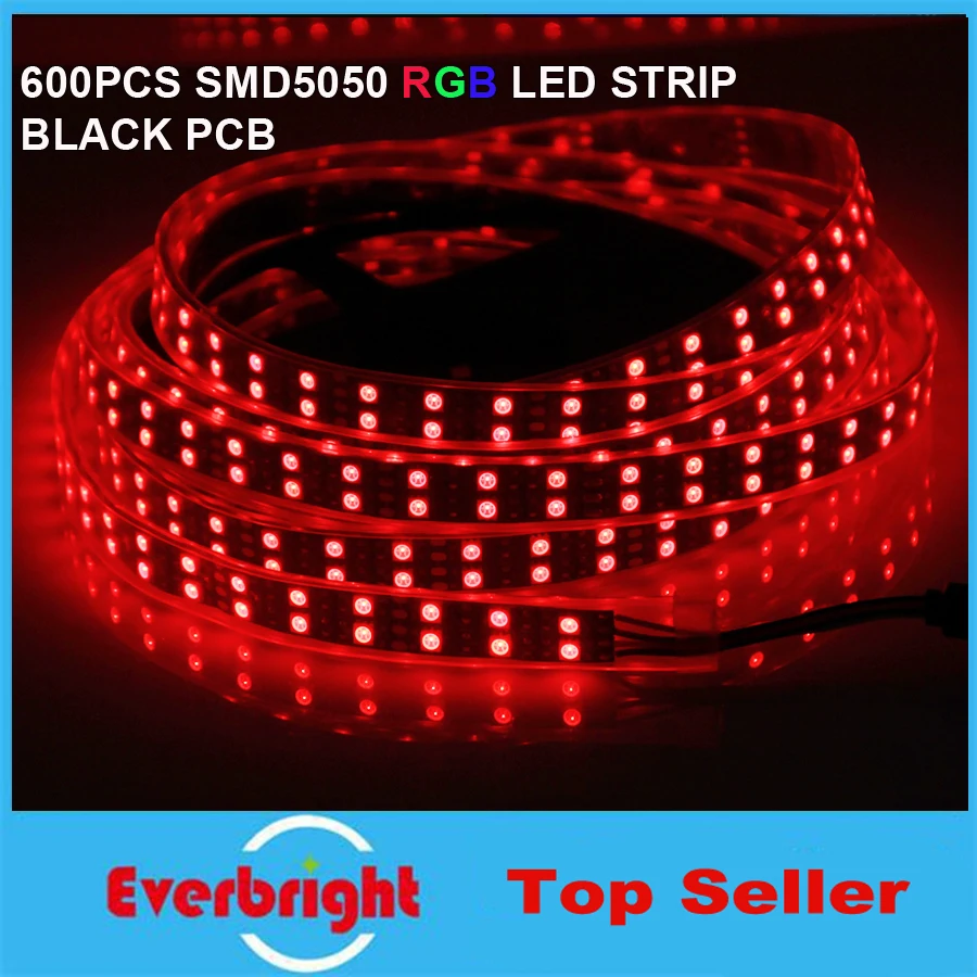 100M 5050 Double Row LED Strip,120LED/m,5m 600LEDs RGB White Color Black PCB Board,IP67 Silicone Tube Waterproof Flexible Light
100M 5050 Double Row LED Strip,120LED/m,5m 600LEDs RGB White Color Black PCB Board,IP67 Silicone Tube Waterproof Flexible Light