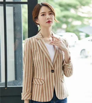 Fashion Striped Formal Women Business Blazers and Jackets Coat 2019 Autumn Winter Ladies Fashion OL Styles Casual Tops Blaser
Fashion Striped Formal Women Business Blazers and Jackets Coat 2019 Autumn Winter Ladies Fashion OL Styles Casual Tops Blaser