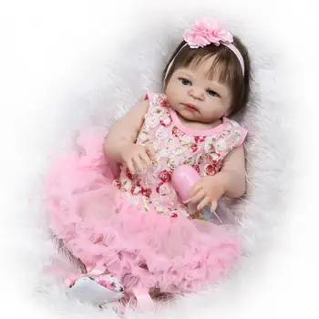 22"Full Silicone Bebe Reborn Baby Girl Princess Dolls Lifelike Newborn Babies Alive Doll for Child Bath Shower Bedtime Toy
22"Full Silicone Bebe Reborn Baby Girl Princess Dolls Lifelike Newborn Babies Alive Doll for Child Bath Shower Bedtime Toy