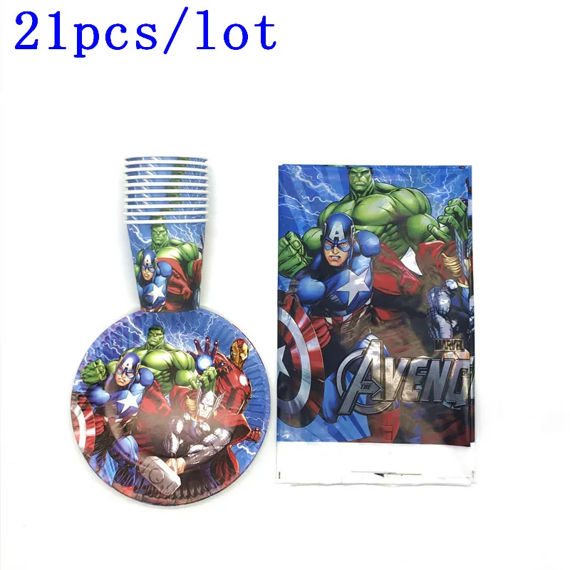 21Pcs Thor Avengers Theme Disposable Paper Cups+Plates+Tablecloth Hero Kid Favors Birthday Baby Shower Decoration Supplies
21Pcs Thor Avengers Theme Disposable Paper Cups+Plates+Tablecloth Hero Kid Favors Birthday Baby Shower Decoration Supplies