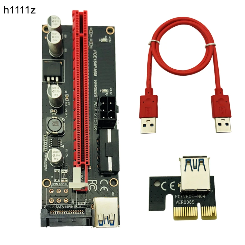 009S PCI-E Express 1x to 16x Extender Riser Card USB3.0 Extender Cable For Miner Machine PCI-E SATA 4PIN 6PIN SATA Adapter Riser
009S PCI-E Express 1x to 16x Extender Riser Card USB3.0 Extender Cable For Miner Machine PCI-E SATA 4PIN 6PIN SATA Adapter Riser