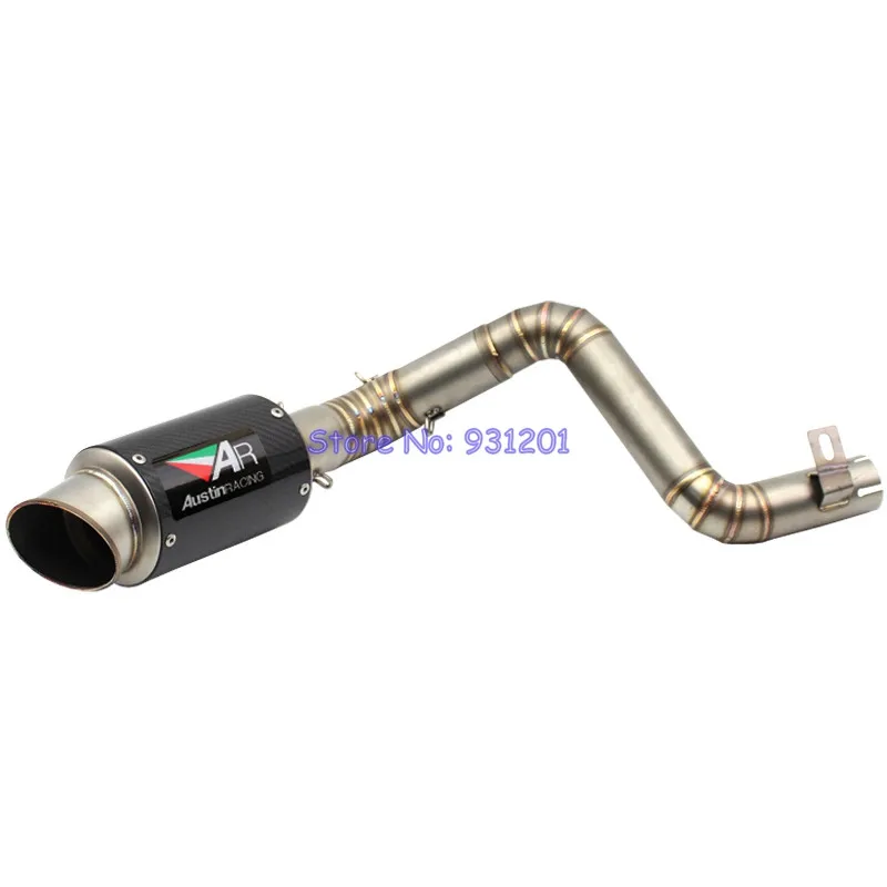 For KTM Duke 200 Duke 390 Exhaust System Motorcycle Slip On Mid Pipe Connect Link Pipe with AR Austin Racing Exhaust Muffler
For KTM Duke 200 Duke 390 Exhaust System Motorcycle Slip On Mid Pipe Connect Link Pipe with AR Austin Racing Exhaust Muffler