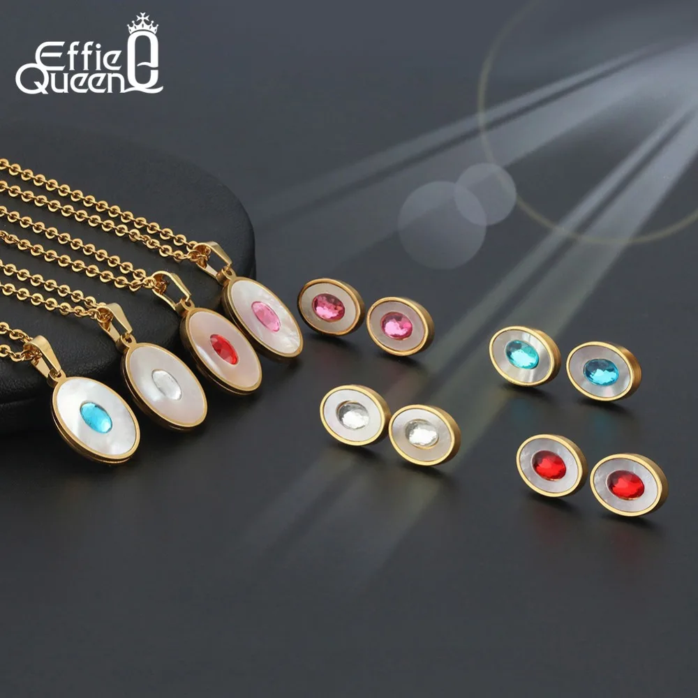 Effie Queen Top Quality Stainless Steel Jewelry Set Women Pendant&Necklace Mini Stud Earrings With AAA Zircon Wedding Gift DGS01
Effie Queen Top Quality Stainless Steel Jewelry Set Women Pendant&Necklace Mini Stud Earrings With AAA Zircon Wedding Gift DGS01
