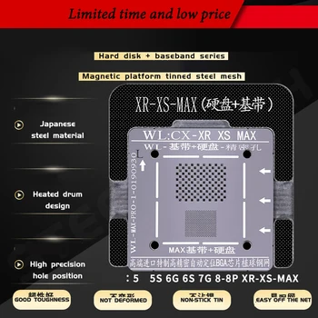 WL High-Quality PCIE Baseband Reballing Stencil Plant Tin Steel Net With Fixed Plate for iPhone X 8 8 P 5g 5s 6g 6p6s 6sp 7g 7p
WL High-Quality PCIE Baseband Reballing Stencil Plant Tin Steel Net With Fixed Plate for iPhone X 8 8 P 5g 5s 6g 6p6s 6sp 7g 7p