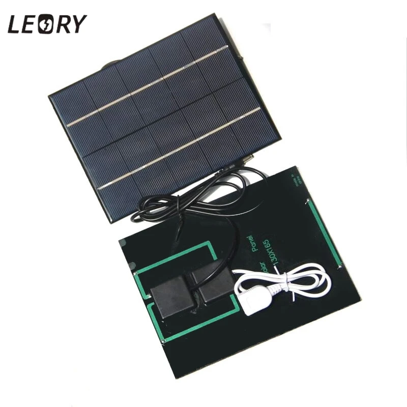 LEORY 5V 0.7A Sunpower Solar Panel Charger Dual Output Efficiency Solar Cells Power Bank Camping Charger For Phone 18650 Battery
LEORY 5V 0.7A Sunpower Solar Panel Charger Dual Output Efficiency Solar Cells Power Bank Camping Charger For Phone 18650 Battery