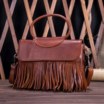 Women Bag Genuine Tanner Leather Messenger Shoulder Bags Handbag National Style Female Top Handle Bag Tassel Tote
Women Bag Genuine Tanner Leather Messenger Shoulder Bags Handbag National Style Female Top Handle Bag Tassel Tote
