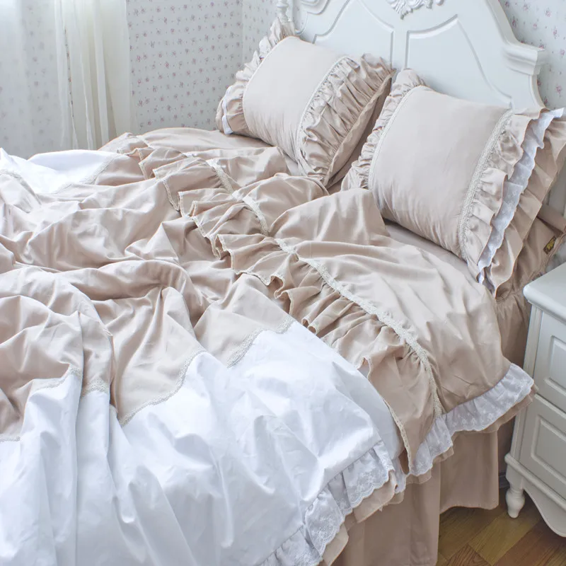 100%cotton twill princess Korean ruffles khaki spell white bed skirt lace bedding set twin full queen king size free shipping
100%cotton twill princess Korean ruffles khaki spell white bed skirt lace bedding set twin full queen king size free shipping
