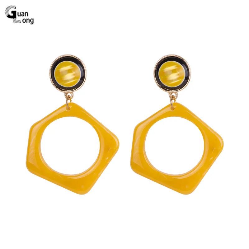 GuanLong Vintage Big Acrylic Drop Earrings for Women New Elegant Resin Round Geometric Earrings Fashion Jewelry Dangling Brincos
GuanLong Vintage Big Acrylic Drop Earrings for Women New Elegant Resin Round Geometric Earrings Fashion Jewelry Dangling Brincos