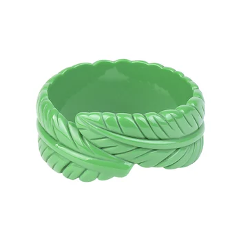 GuanLong Collection Resin Carved Leaf Bangles Bracelets 2018 Spring Fashion Week Trendy Bangle Pulseira Jewelry
GuanLong Collection Resin Carved Leaf Bangles Bracelets 2018 Spring Fashion Week Trendy Bangle Pulseira Jewelry