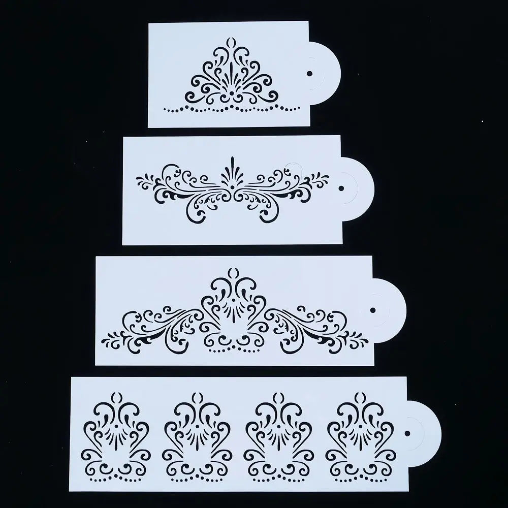 4Pcs/Set Flower Damask Fondant Cake Stencil Mould Border Lace Decor Icing Sugarcraft Wedding Birthday DIY Decoration
4Pcs/Set Flower Damask Fondant Cake Stencil Mould Border Lace Decor Icing Sugarcraft Wedding Birthday DIY Decoration