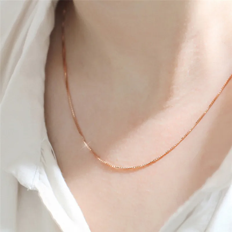 ROMAD Simple Chain Necklace for Women Retro Style Rose Gold Color Fashion Female Clavicle Chain bijoux femme Men Jewelry R4
ROMAD Simple Chain Necklace for Women Retro Style Rose Gold Color Fashion Female Clavicle Chain bijoux femme Men Jewelry R4