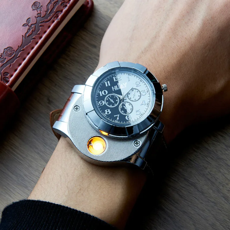 Windproof Flameless USB Lighter Watches Electronic Men's Casual Quartz Watch Rechargeable Cigarette Lighter relogio Masculino 31
Windproof Flameless USB Lighter Watches Electronic Men's Casual Quartz Watch Rechargeable Cigarette Lighter relogio Masculino 31