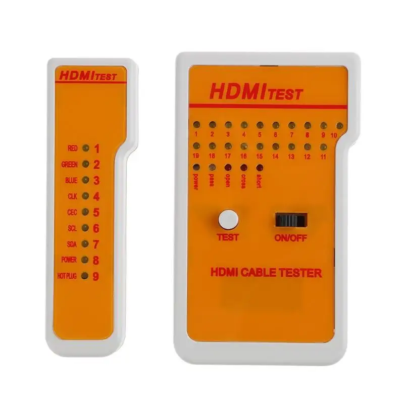 Portable Cable Tester HDMI High Definition Remote Cable Tester Meter Detector Network Tool High Quality with 9 LED Indicators
Portable Cable Tester HDMI High Definition Remote Cable Tester Meter Detector Network Tool High Quality with 9 LED Indicators