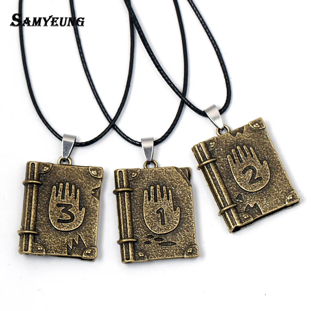 Samyeung 2017 New Gravity Falls Journal 3 Leather Chain Necklaces for Men Necklace Copper Book Necklace Girl Male Anime Jewelry
Samyeung 2017 New Gravity Falls Journal 3 Leather Chain Necklaces for Men Necklace Copper Book Necklace Girl Male Anime Jewelry