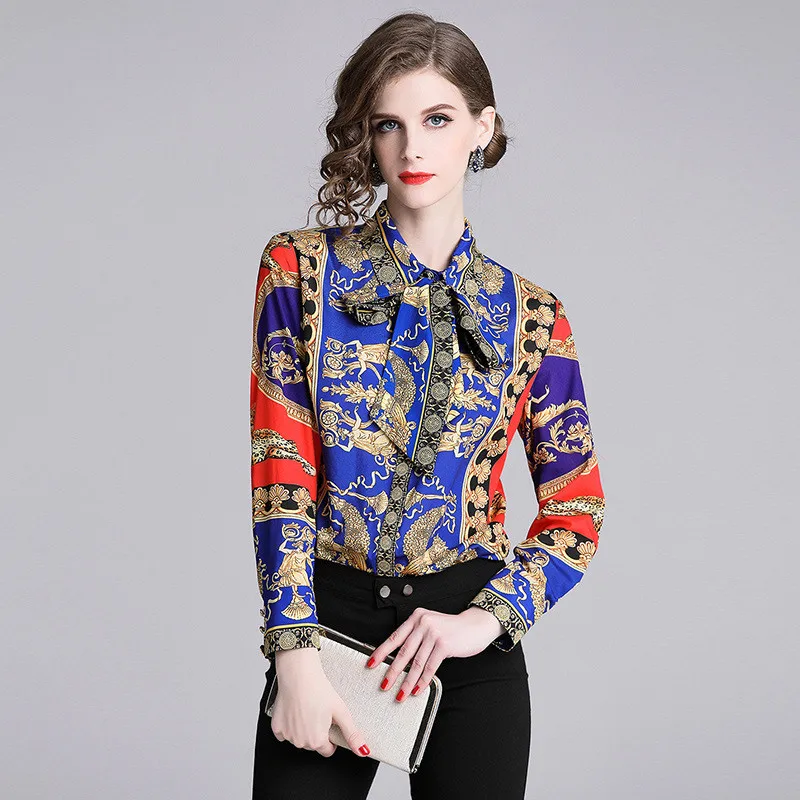 Women Shirt Long Sleeve Retro Palace Lapel Button Turn Down Collar Print Temperament Elegant Female Party Work Dating Shirts
Women Shirt Long Sleeve Retro Palace Lapel Button Turn Down Collar Print Temperament Elegant Female Party Work Dating Shirts