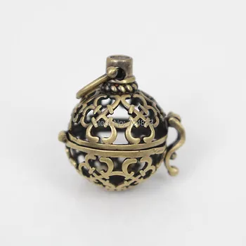 Vintage Bronze tone Filigree Hollow Round Ball Cage Locket Pendants For DIY Essential Oil Diffuser Perfume Sound Chime Necklace
Vintage Bronze tone Filigree Hollow Round Ball Cage Locket Pendants For DIY Essential Oil Diffuser Perfume Sound Chime Necklace