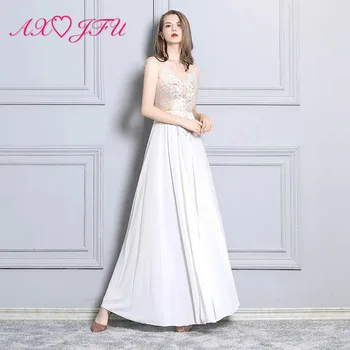 AXJFU White Deep V-collar Sexy Perspective Loading Model stage sleeveless beach white lace flower long chiffon Evening Dress
AXJFU White Deep V-collar Sexy Perspective Loading Model stage sleeveless beach white lace flower long chiffon Evening Dress