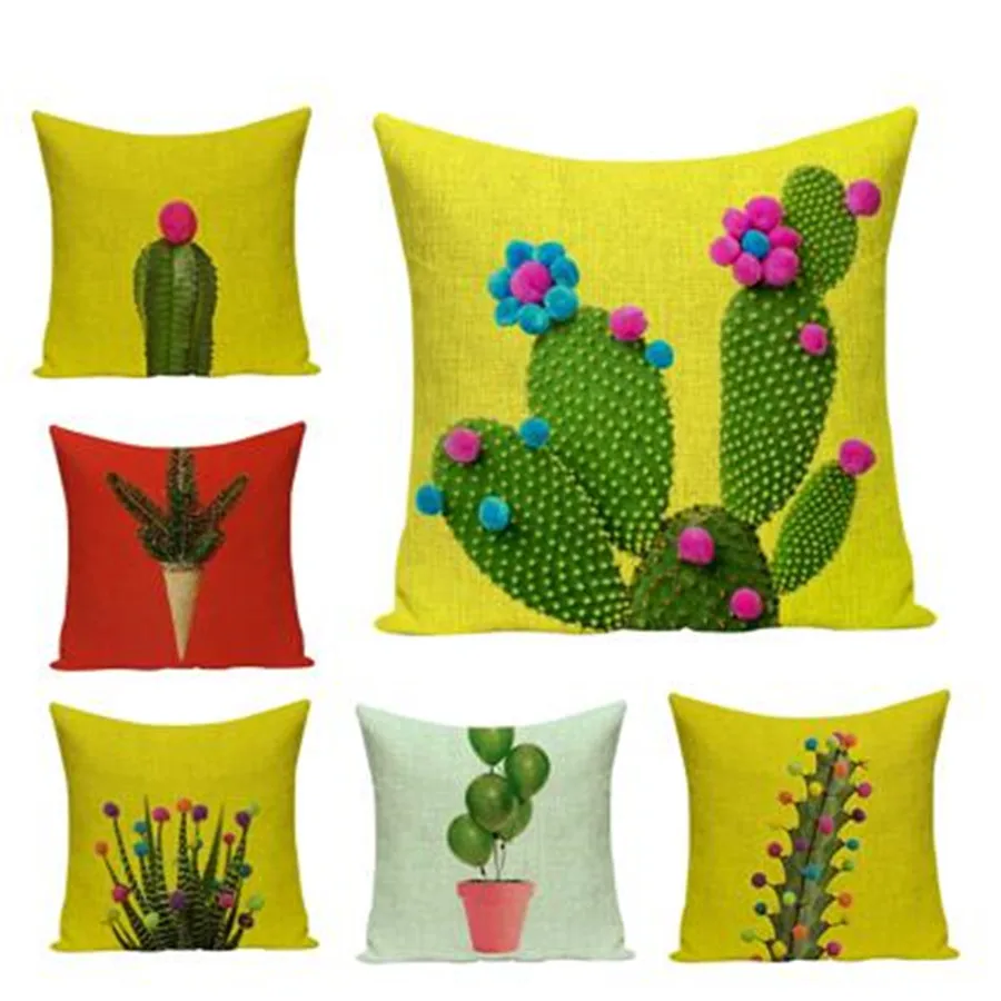 Cactus Tropical Plant Decorative Cushion Cover Cotton Linen Velvet Sofa Throw Pillow Case Pineapple Home Decor 45x45cm e1710
Cactus Tropical Plant Decorative Cushion Cover Cotton Linen Velvet Sofa Throw Pillow Case Pineapple Home Decor 45x45cm e1710