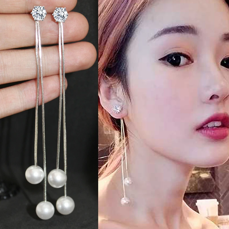 Six-Claw Zircon Pearl Earring Long Tassel Earrings 2019 For Women Drop CZ Dangle Earrings
Six-Claw Zircon Pearl Earring Long Tassel Earrings 2019 For Women Drop CZ Dangle Earrings