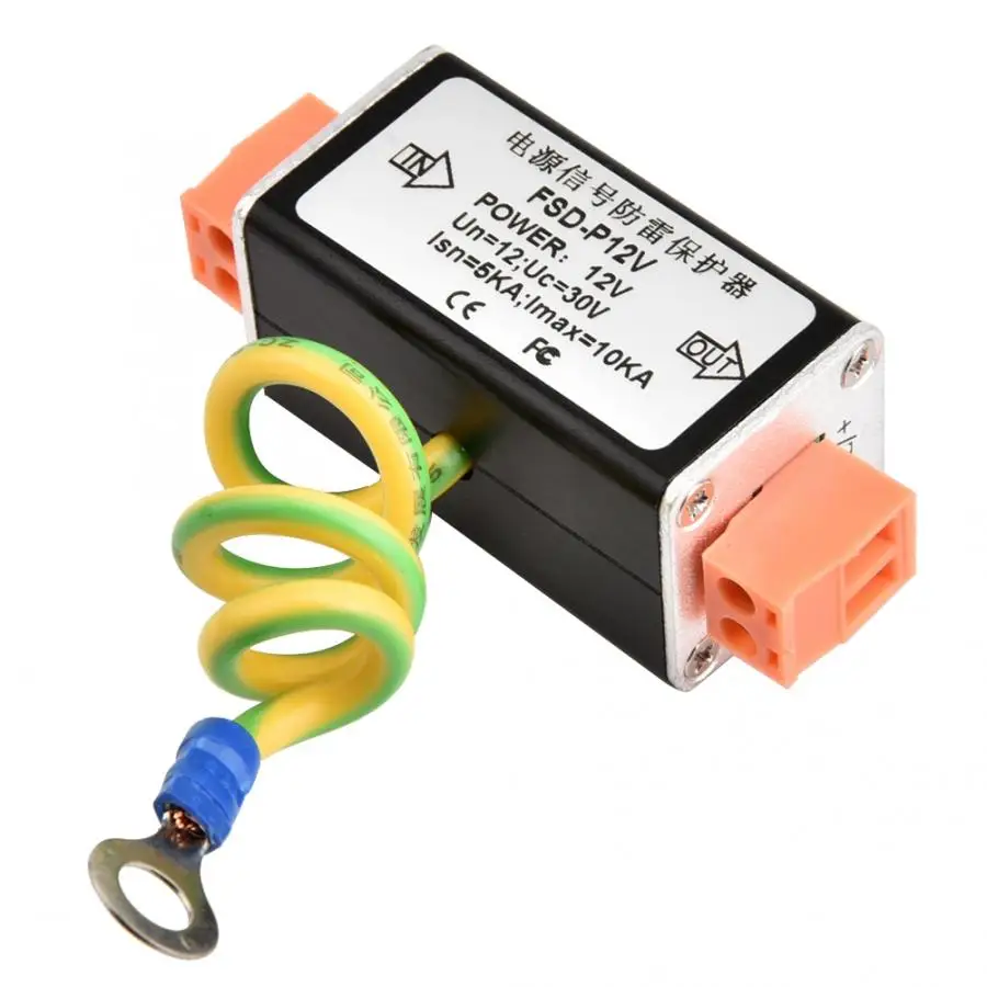 12V Single Channel Power Surge Protector Thunder Lighting Arrester Protection Device Hot Sale
12V Single Channel Power Surge Protector Thunder Lighting Arrester Protection Device Hot Sale