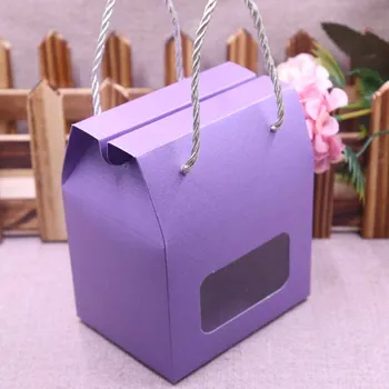 20pcs Paper Clear Rectangle Window Box multi color Paper Candy Boxes With Handle Snack Cookie Chocolates Gifts box for wedding
20pcs Paper Clear Rectangle Window Box multi color Paper Candy Boxes With Handle Snack Cookie Chocolates Gifts box for wedding