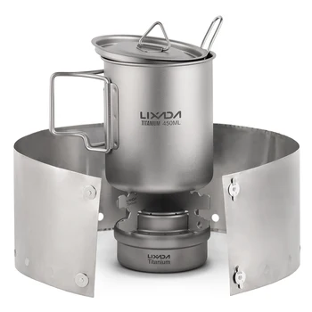 5pcs Outdoor Camping Cookware Set 750ml Pot Alcohol Stove Cross Stand Rack with Foldable Spork and Windscreen
5pcs Outdoor Camping Cookware Set 750ml Pot Alcohol Stove Cross Stand Rack with Foldable Spork and Windscreen