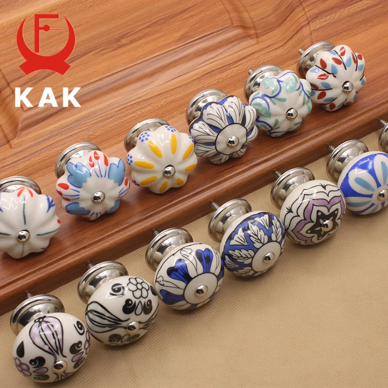 KAK 40mm Hand-painted Ceramic Drawer Knobs Porcelain Cabinet Knoba Cupboard Handles with base Furniture Handle Hardware
KAK 40mm Hand-painted Ceramic Drawer Knobs Porcelain Cabinet Knoba Cupboard Handles with base Furniture Handle Hardware