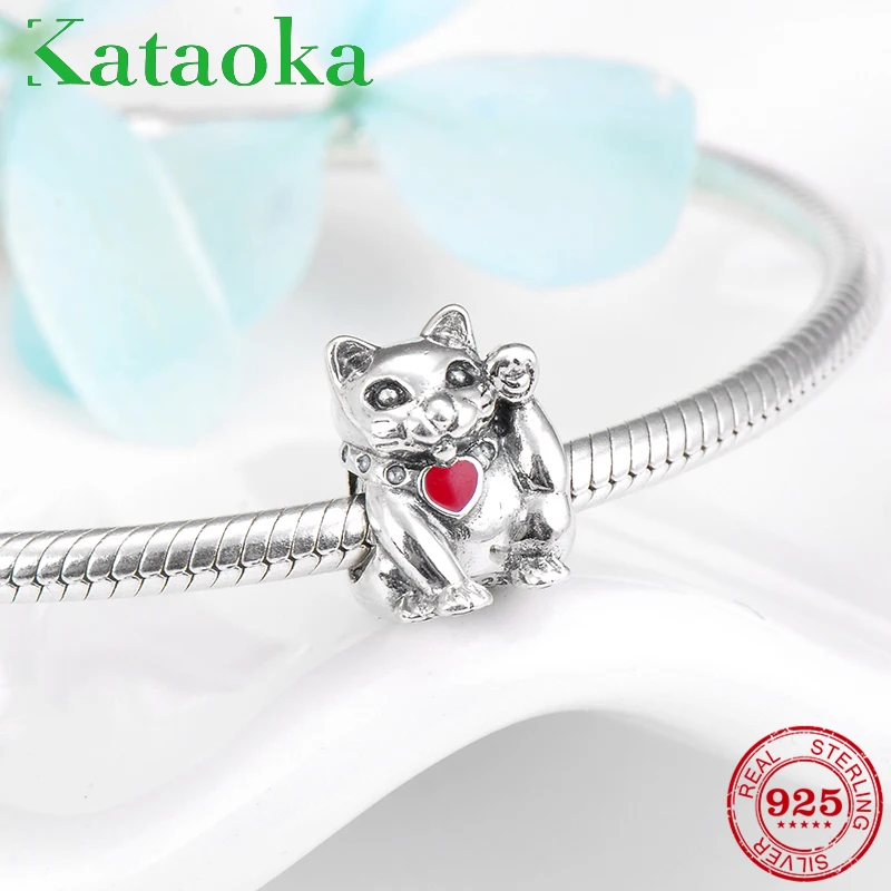 New 925 Sterling Silver charms Beckoning Fortune Cat Animal beads Fit Original Pandora Charm Bracelet Jewelry making
New 925 Sterling Silver charms Beckoning Fortune Cat Animal beads Fit Original Pandora Charm Bracelet Jewelry making
