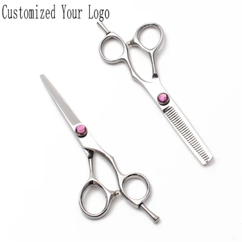 C9014 5.5" 16cm JP 440C Customized Logo Barber Scissors Haircut Shears Cutting Shears Thinning Shears Professional Hair Scissors
C9014 5.5" 16cm JP 440C Customized Logo Barber Scissors Haircut Shears Cutting Shears Thinning Shears Professional Hair Scissors