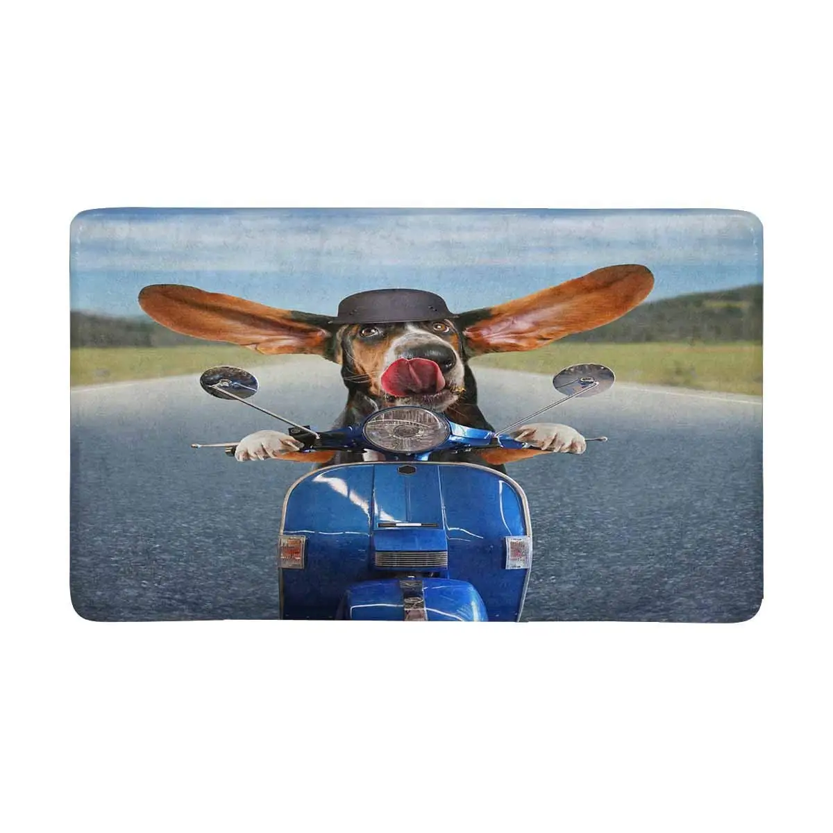 Basset Hound Riding on Scooter Doormat Anti-Slip Entrance Mat Floor Rug Indoor/Front Door Mats Home Decor Rubber Backing Large
Basset Hound Riding on Scooter Doormat Anti-Slip Entrance Mat Floor Rug Indoor/Front Door Mats Home Decor Rubber Backing Large