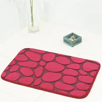 3D Pebble Pattern Bathmat Non-slip Bath Floor Mat Rugs Bathroom Kitchen Water-absorbing Carpet (Rose Red)
3D Pebble Pattern Bathmat Non-slip Bath Floor Mat Rugs Bathroom Kitchen Water-absorbing Carpet (Rose Red)